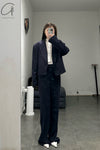 SAMUEL GUI YANG MW SIR Wool Jacket MWAW22BL04-1 Navy Blue